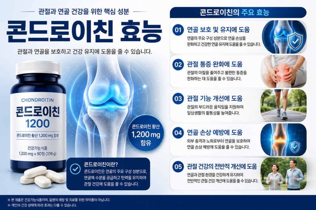 콘드로이친 효능과 부작용, 하루 권장량 및 올바른 복용법 총정리 1 image 11