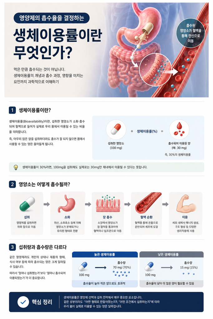영양제의 '흡수율'을 결정하는 생체이용률이란 무엇인가 1 image 37