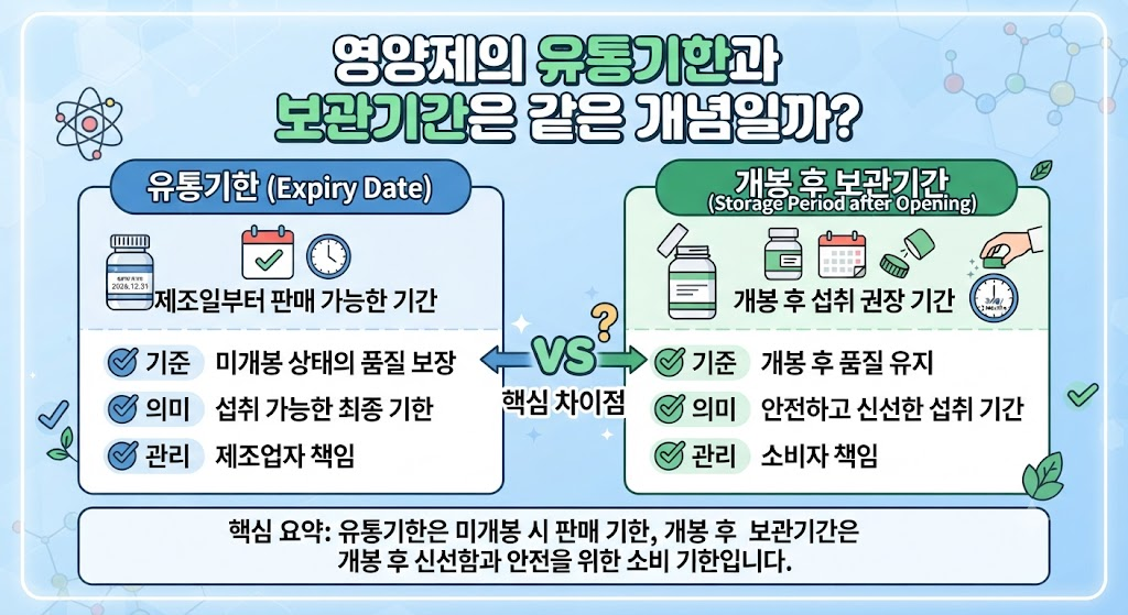 영양제의 유통기한과 개봉 후 보관기간은 같은 개념일까 1 image 77