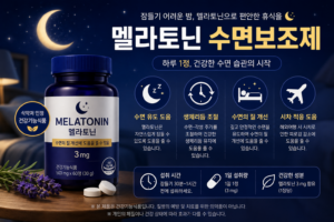 나만 몰랐던 건강 관리 꿀팁! 꼭 챙겨야 할 핵심 영양 정보 팩트 체크 7 멜라토닌 수면보조제