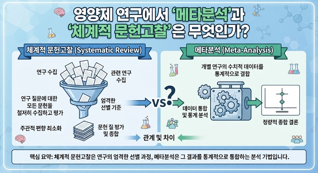 영양제 연구에서 '메타분석'과 '체계적 문헌고찰'은 무엇인가 1 image 95