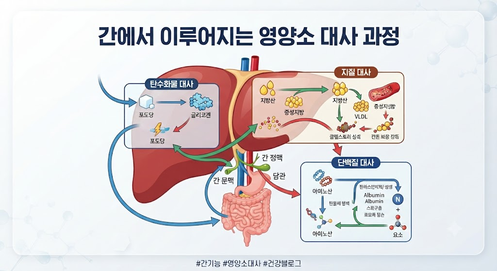 간에서 이루어지는 영양소 대사는 어떤 과정으로 진행되는가 1 image 98