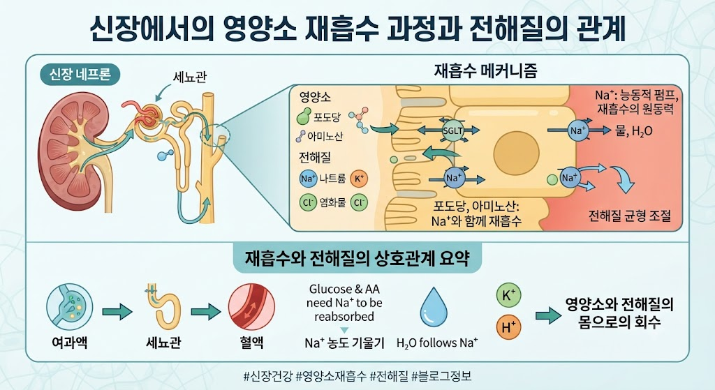 신장에서 영양소가 재흡수되는 과정과 전해질의 관계 1 image 99