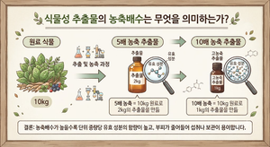 식물성 추출물의 농축배수는 무엇을 의미하는가 10 식물성 추출물의 농축배수는 무엇을 의미하는가