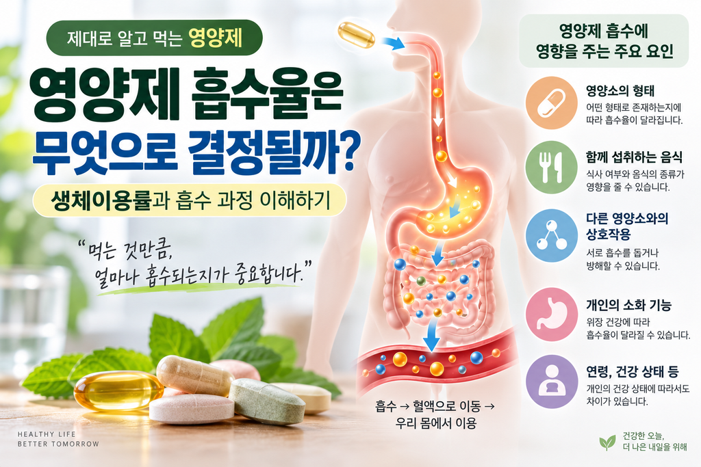 영양제 흡수율은 무엇으로 결정될까? 생체이용률과 흡수 과정 이해하기 1 image 25