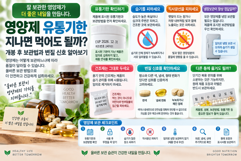 영양제 유통기한 지나면 먹어도 될까? 개봉 후 보관법과 변질 신호 알아보기 1 image 34