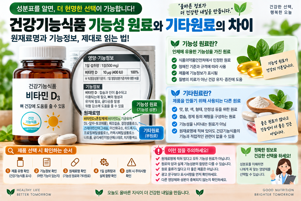 건강기능식품 기능성 원료와 기타원료 차이는? 원재료명과 기능정보 읽는 법 1 image 40
