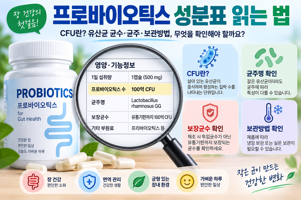 프로바이오틱스 CFU란? 유산균 균수·균주·보관방법 표시 읽는 법 1 image 48