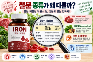 철분 종류가 왜 다를까? 헴철·비헴철과 원소 철 성분표 읽는 법 3 철분 종류가 왜 다를까? 헴철·비헴철과 원소 철 성분표 읽는 법